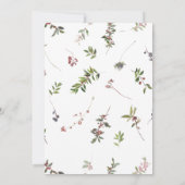 Modernes warmes Winter Berry Weihnachts-Party Einladung (Rückseite)