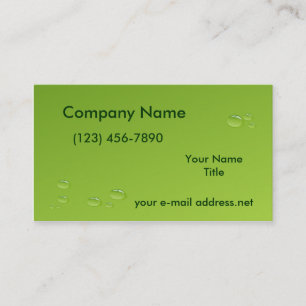 Modernes Wasser fällt hellgrün ab Visitenkarte