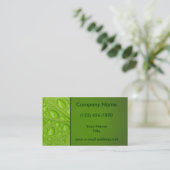 Modernes Wasser tropft grünes Leaf Visitenkarte (Stehend Vorderseite)