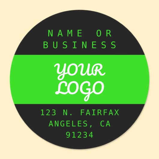 Modernes wasserdichtes Logo und Text | Black Brigh Etiketten