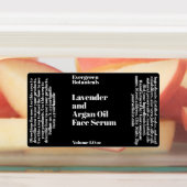 Modernes, wasserdichtes, schwarzes Tropfenflaschen Etiketten (Befestigt)