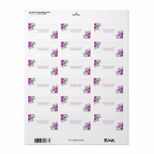 Modernes Wasserfarben Lila Calla Lily Wedding RSVP Adressaufkleber (Vorne)