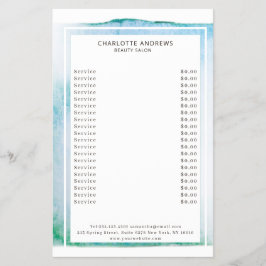 Modernes Wasserfarbenabstrakt Weiß Blau Flyer