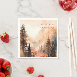 Modernes Wasserfarbenfall Serviette