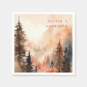 Modernes Wasserfarbenfall Serviette (Vorderseite)