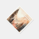 Modernes Wasserfarbenfall Serviette (Ecke)