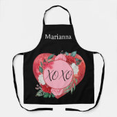 Modernes Wasserfarbenherz Personalisierte Schürze (Vorderseite)
