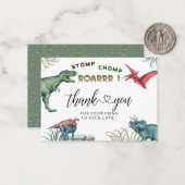 Modernes Wasserfarbenmagen Chomp brüllen Vielen Da Mitteilungskarte (Vorderseite/Rückseite Beispiel)