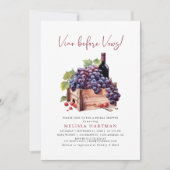 Modernes Wasserfarbenspiel vor dem Vows-Brautparty Einladung (Vorderseite)