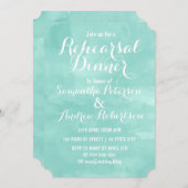 Modernes Wassergymnastik-Probe-Dinner Einladung (Vorne/Hinten)