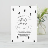 Modernes Wassermelone Muster Garden Baby Dusche Pa Einladung (Stehend Vorderseite)