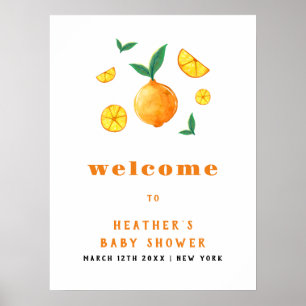 Modernes Wassersportzentrum Citrus Orange Babydusc Poster