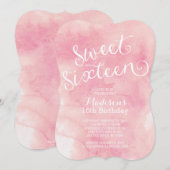 Modernes Watercolor-16. Einladung (Vorne/Hinten)