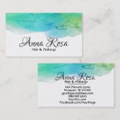 *~* modernes Watercolor-blaues Aqua-abstraktes Visitenkarte (Vorne/Hinten)
