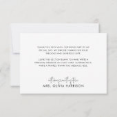Modernes Watercolor Blue Brautparty Dankeskarte (Rückseite)