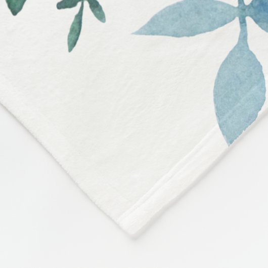 Modernes Watercolor-Blumendesign Fleecedecke (Ecke)