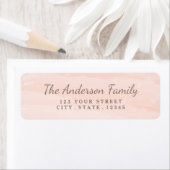 Modernes Watercolor | Blush-Rücksendeadresse (Insitu)