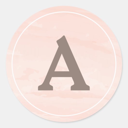 Modernes Watercolor | Blush Umschlag Aufkleber (Vorderseite)