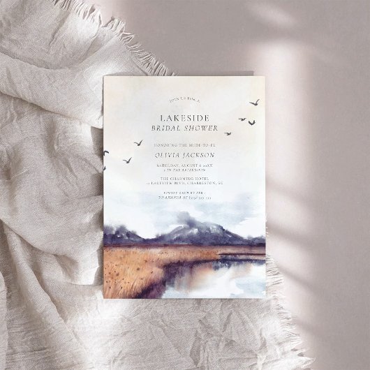 Modernes Watercolor Brautparty Einladung