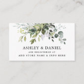 Modernes Watercolor Greenerity Wedding Registry Begleitkarte (Vorderseite)