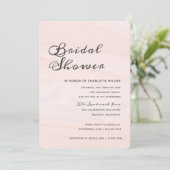 Modernes Watercolor-Wäsche-Brautparty | erröten Einladung (Stehend Vorderseite)