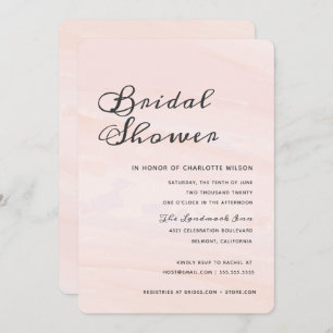 Modernes Watercolor-Wäsche-Brautparty erröten Einladung