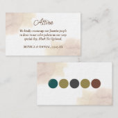 Modernes Watercolor Wedding Guest Kleid Code Begleitkarte (Vorne/Hinten)