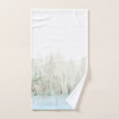 Modernes Watercolor Woodland Scene Badehandtuch Se Badhandtuch Set (Handtuch)