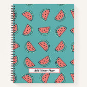 Modernes Watermelon-Muster - individueller Name Notizblock (Vorderseite)