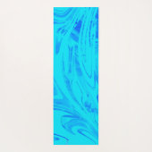 Modernes Wave Aqua Yogamatte (Rückseite)