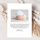 Modernes Wavy Frame 2 Foto Geburtsjahr Ankündigung