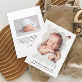 Modernes Wavy Frame 2 Foto Geburtsjahr Ankündigung