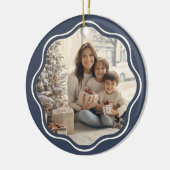 Modernes Wavy-Frame-Foto Keramik Ornament (Links)