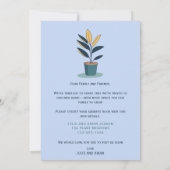 Modernes "We ve Moved" mit gepolsterter Pflanze Ankündigung (Rückseite)