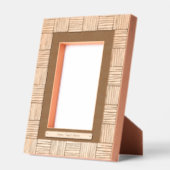 Modernes Weave Muster mit Text Geätzte Rahmen (Links)