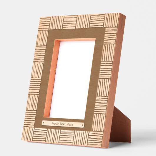 Modernes Weave Muster mit Text Geätzte Rahmen (Links)