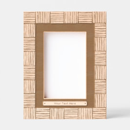 Modernes Weave Muster mit Text Geätzte Rahmen