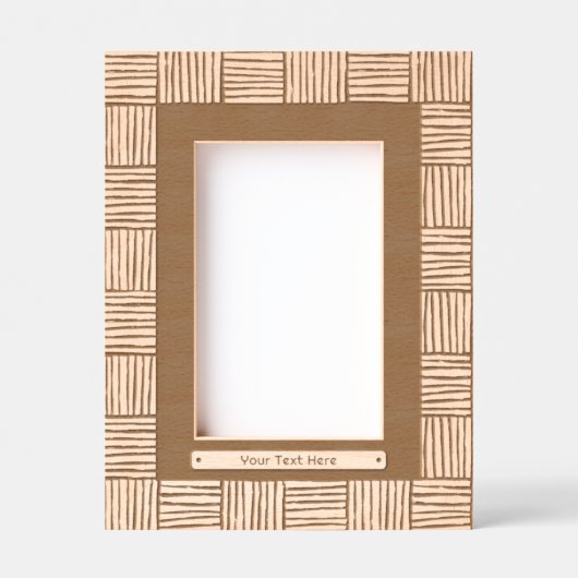 Modernes Weave Muster mit Text Geätzte Rahmen (Vorderseite)