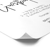 Modernes Wedding Foto Gästebuch-Zeichen Poster (Ecke)