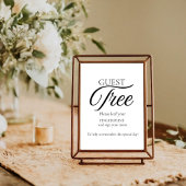 Modernes Wedding Guest Tree Fingerprint Sign Poster