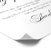 Modernes Wedding Guest Tree Fingerprint Sign Poster (Ecke)