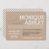 MODERNES WEDEN, einfache, fette Kraftstoffe, weiß Einladung (Vorne/Hinten)