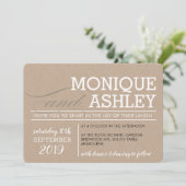 MODERNES WEDEN, einfache, fette Kraftstoffe, weiß Einladung (Stehend Vorderseite)