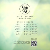 Modernes, weibliches Circle Logo, Öffnungszeiten u Fensteraufkleber (Blatt 3)