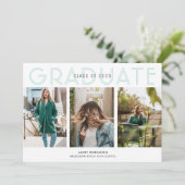 Modernes Weibliches Foto Aquamariner Abschluss (Stehend Vorderseite)