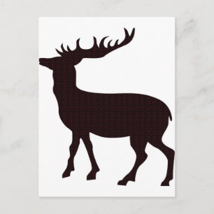 Modernes weibliches Hirsch Postkarte