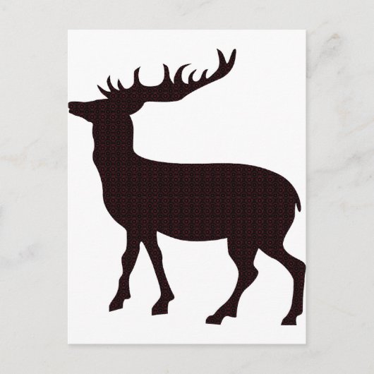 Modernes weibliches Hirsch Postkarte (Vorderseite)