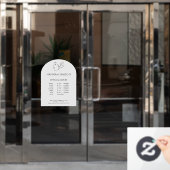 Modernes, weibliches Logo, Öffnungszeiten Fensteraufkleber (Büro Tür)