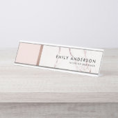 MODERNES WEICHE ERRÖTEN ROSA SCHREIBTISCHNAMENSPLAKETTE (Vorderseite )