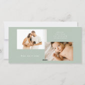 Modernes WEIHNACHTEN Gold Winter Berry Frame Foto (Rückseite)